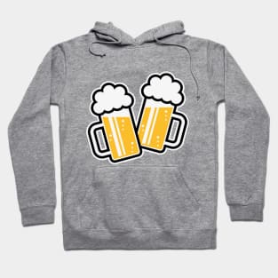 2 Clinking Beer Glasses For A Cheer! Hoodie